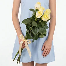 5 Кремовых Роз