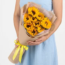 Букет из подсолнухов 9 шт