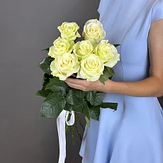 7 Белых роз Эквадор