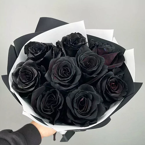 Букет из 9 Черных Роз