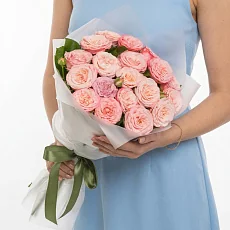 9 Кустовых Пионовидных Персиковых Роз