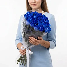 25 Синих роз в упаковке