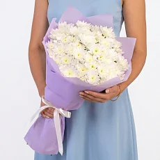 9 Кустовых Хризантем в упаковке