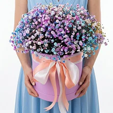 Шляпная коробка "9 Нежных Гипсофил"