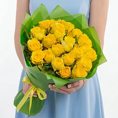 Букет из 25 желтых роз