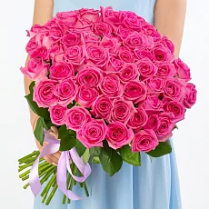 Букет из 51 розовой розы