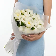 25 Светлых Пионов в упаковке