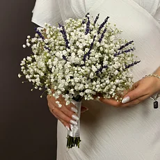 Гипсофила с лавандой для невесты