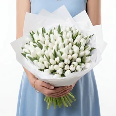 101 Белый Тюльпан в пленке