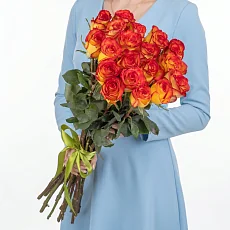 Букет из 19 Оранжевых Роз