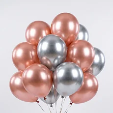 Облако из шаров Металлик Rose Gold, 10 шт.