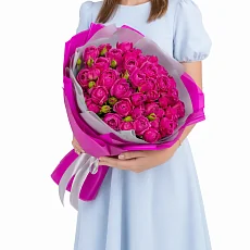 15 Пионовидных Малиновых Роз