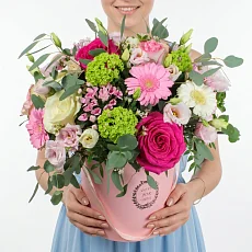 Шляпная коробка "Розовое вдохновение"