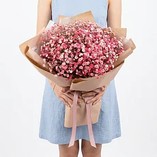 Букет "9 Ярко-Розовых Гипсофил"