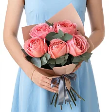 5 Пионовидных Роз Пинк Охара