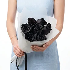 Букет из 7 Чёрных Роз