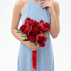 5 Красных Пионов под ленту