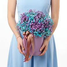 Шляпная коробка с гипсофилой