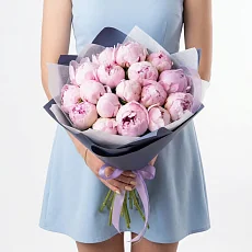 19 Пионов Сара Бернар в упаковке