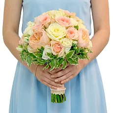 Букет невесты с пионовидными розами