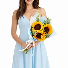 Букет подсолнухов "Солнечное настроение"