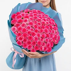 Букет из 101 розы в фоамиране