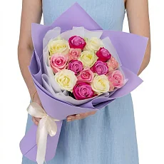 15 Разноцветных Кенийских роз