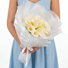 Букет 21 белая калла