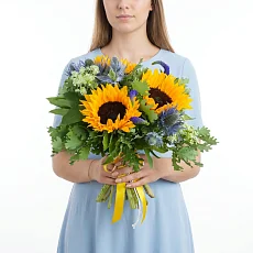 Букет "Цветущий Подсолнух"