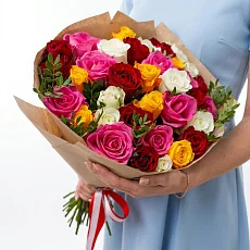 35 роз микс (40 см)
