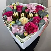 Коробка с цветами Маме