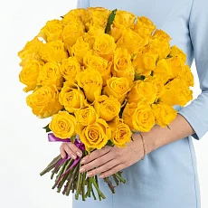 Букет из 51 желтой розы