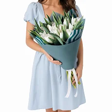 Букет 19 Нежных Тюльпанов