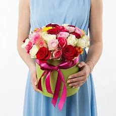 55 Роз Микс (30-40 см.) в коробке