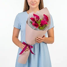 Букет из 5  Калл в упаковке