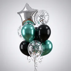 Фонтан из воздушных шаров , 10 шт