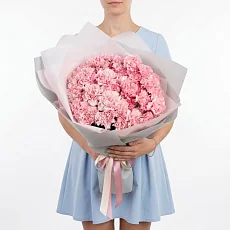 35 нежных Гвоздик в упаковке