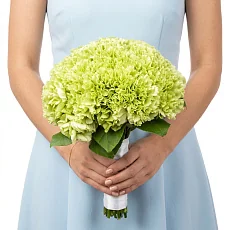 Букет невесты из зеленых гвоздик