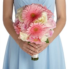 Свадебный букет из гербер и роз