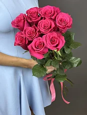 Букет из 9 розовых роз эквадор