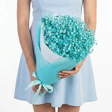 Букет из голубой гипсофилы