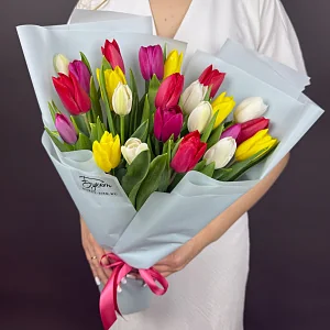 Букет 23 Микс Тюльпана