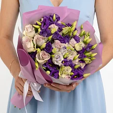 Букет "Роза и Эустома"
