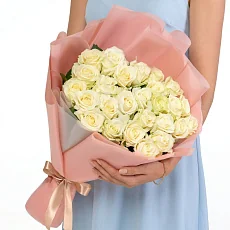 Букет из 25 Белых Роз Эквадор