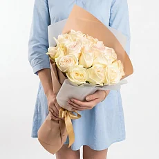 Розы Премиум Вайт Охара 15 шт