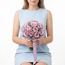 Свадебный букет с нежными розами