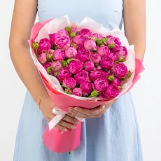 Кустовая Пионовидная Розовая Роза 11 шт