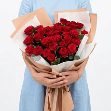 Красная роза 35 шт