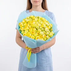 Роза Кустовая Желтая Пионовидные