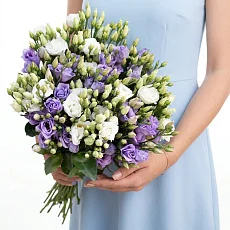 15 Белых и Фиолетовых Эустом под ленту